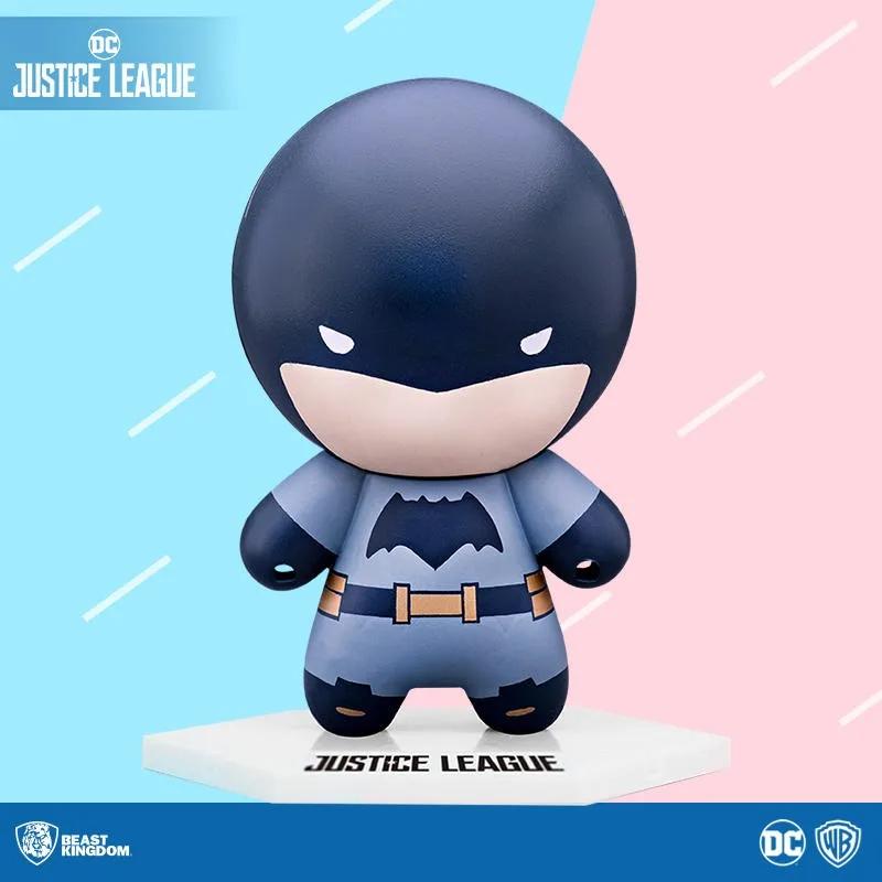 Original Beast Kingdom DC Justice League Batman Superman Wonder Woman Mini Figures 6 Piece Set Collectible Desktop Decor Gift