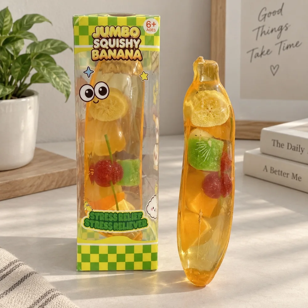 Pc Fruit Banana Squishy Toy Party Supplies 17cm Squeeze Stress Relief Toy Treasure Box Prize Back to School Birthday Gift