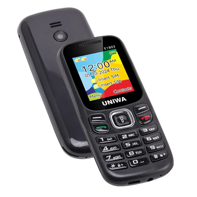 Unwa e1803 2g teclado telefone celular 1.77 Polegada botão 800mah telefone para idosos rádio sem fio gsm telefone