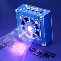 Mini multifunctional LED UV lamp High speed cooling fan Type-c charging smoke exhaust fan for UV adhesive curing PCB soldering