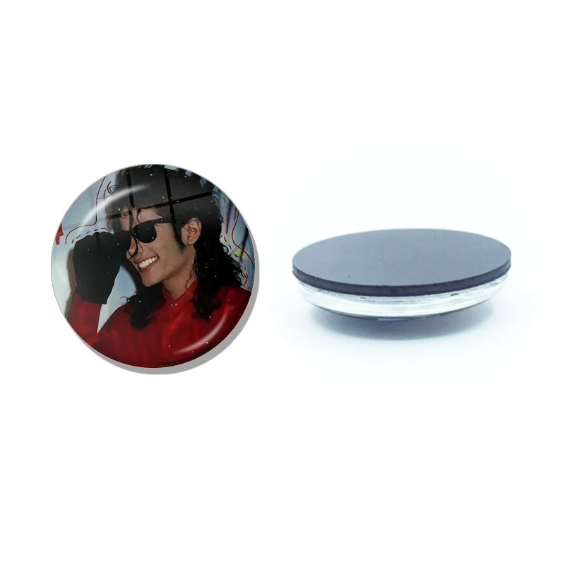 MJ Dance King Michael Jackson Fridge Magnet 30MM Glass Cabochon Magnetic Refrigerator Stickers Note Holder Home Decor Gift