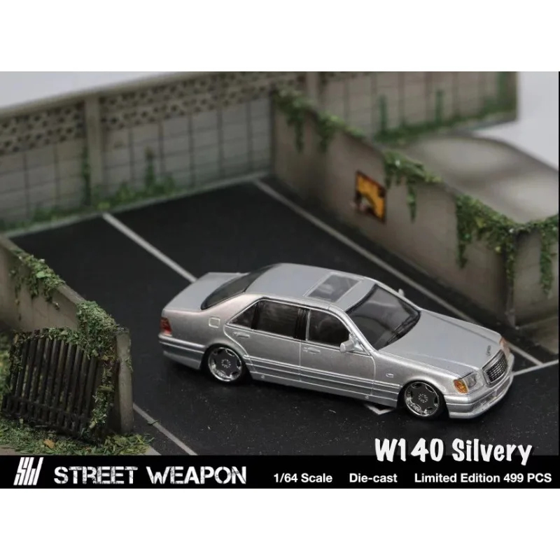 SW 1:64 W140 نموذج سيارة مصنوع من خليط معدني محاكاة، لعبة للأولاد، عنصر عرض قابل للجمع للبالغين.