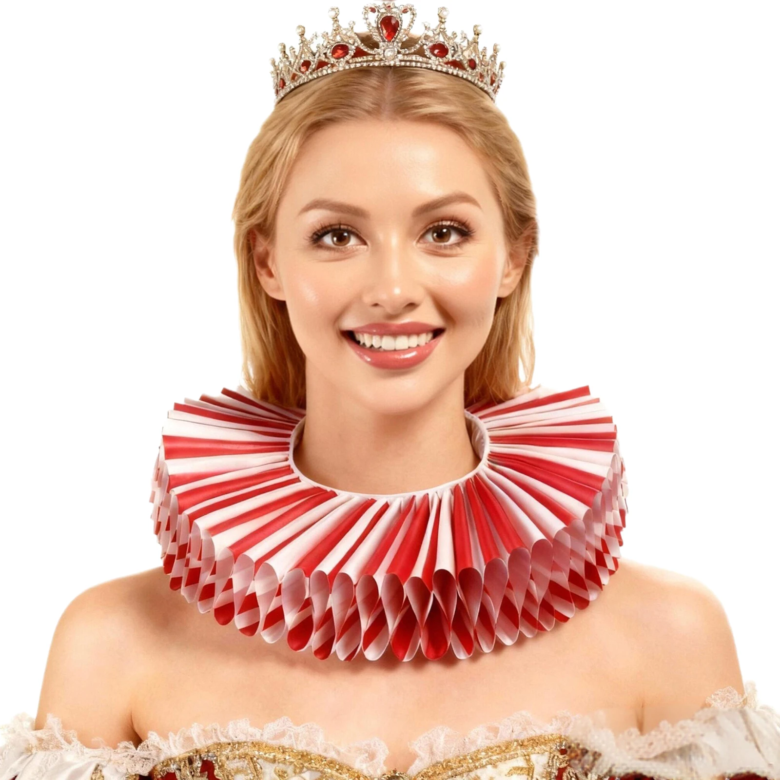 Layered Mesh Ruffled Collar Elizabethan Clown Collar Victorian Renaissance Ruffle Collar Halloween Costume Cosplay Party Dress U