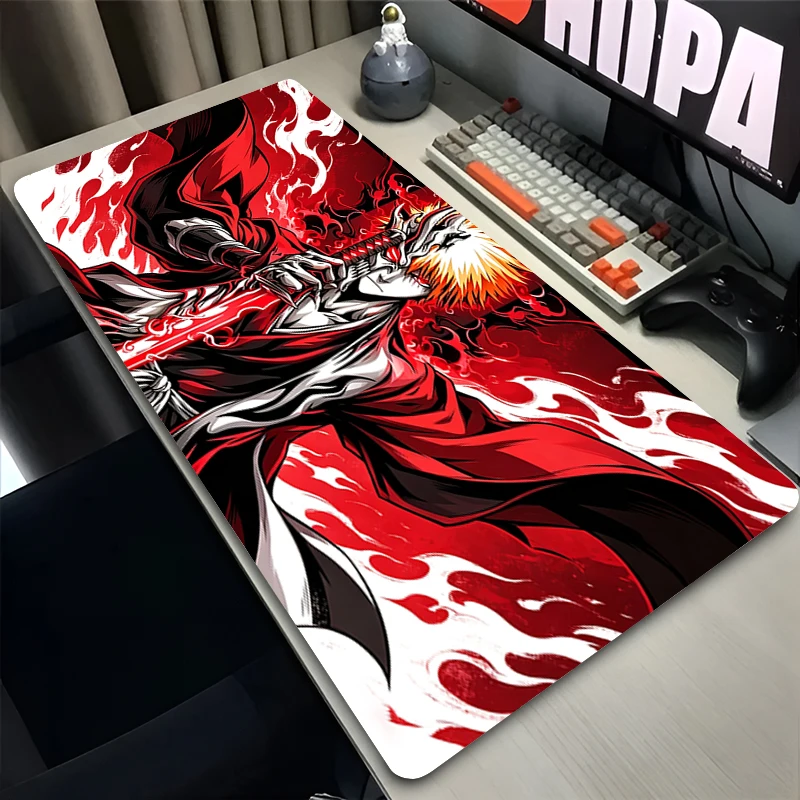 90x40cm Mouse Pad BLEACH E-sports Players Mousepad Cool anime Desk Mat Rubber Gamer Keyboard Pad Locking Edge Computer Mouse Mat