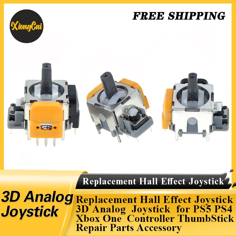 

Совместим с джойстиком с эффектом Холла, 3D-аналоговый джойстик для контроллера PS5, PS4, Xbox One, ремонт джойстика