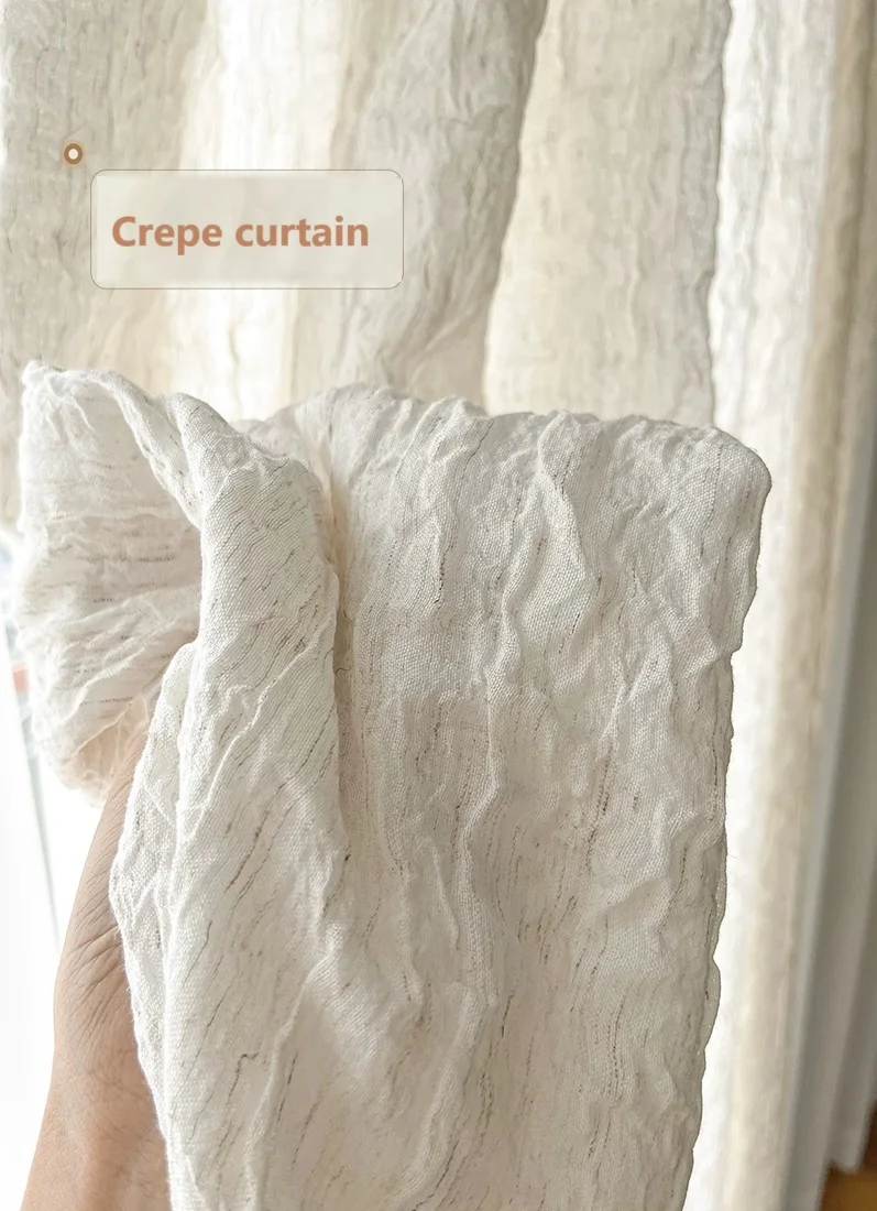 Modern wrinkled bubble texture pattern curtains yarn for custom curtains in living rooms bedrooms children's rooms yoga studios