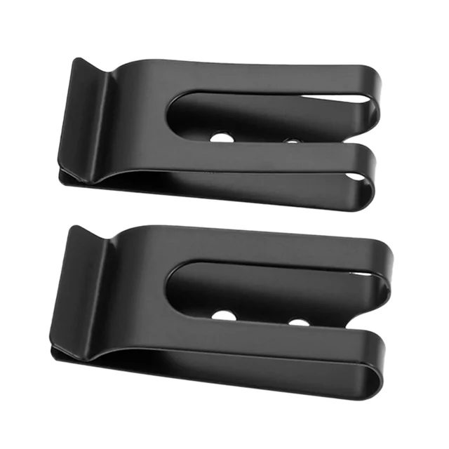2Pcs 56*25mm Metal Spring Buckle Clip with Two Holes Holster Sheath Belt Clip Clasp Pocket Wallet Key Hook for Bag Leather Craft 5