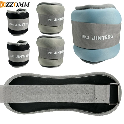 Imagen 2 del producto 1 par de pesas ajustables para tobillo y muñeca, 1kg/2,2LBS, 2kg/4,4LBS, 3kg/6,6LBS, peso para correr, gimnasia, aeróbic, fisioterapia