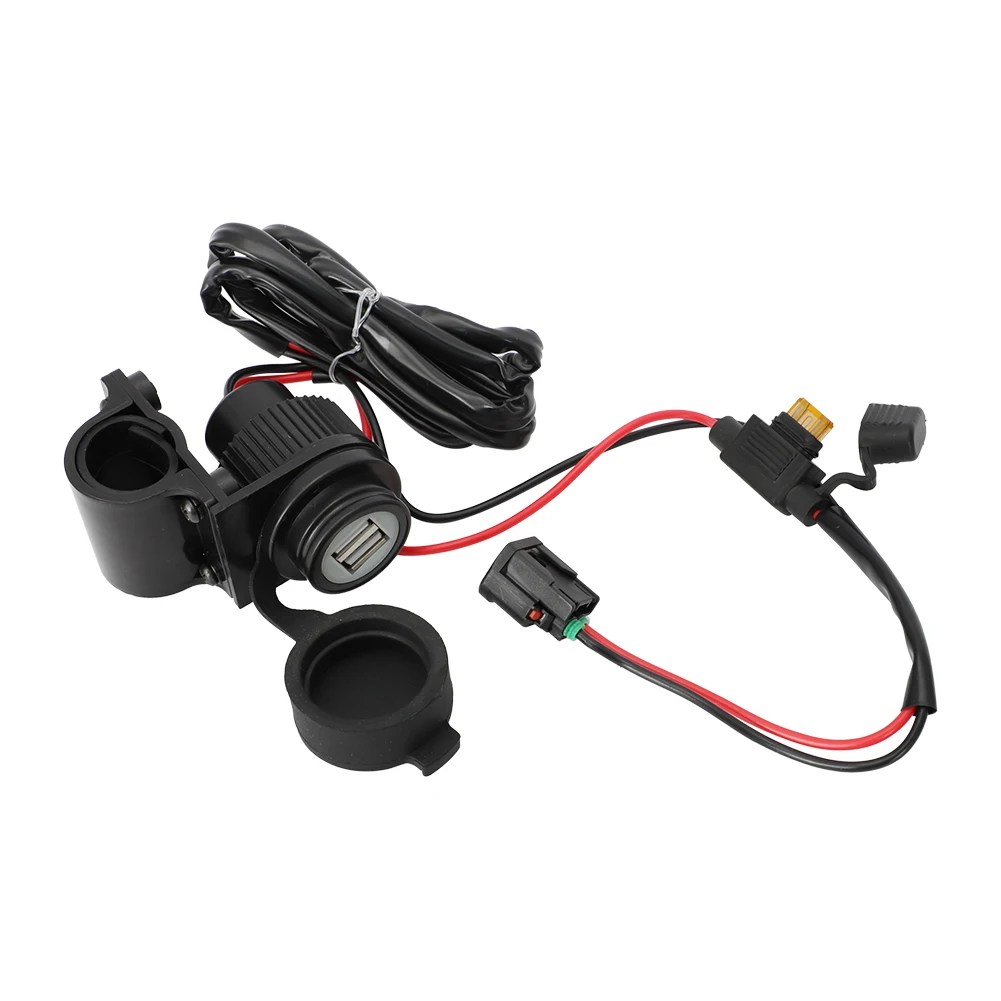 Dupla tomada acessório usb power power 17 on para honda crf300l crf250l rali plug and play 2.0a