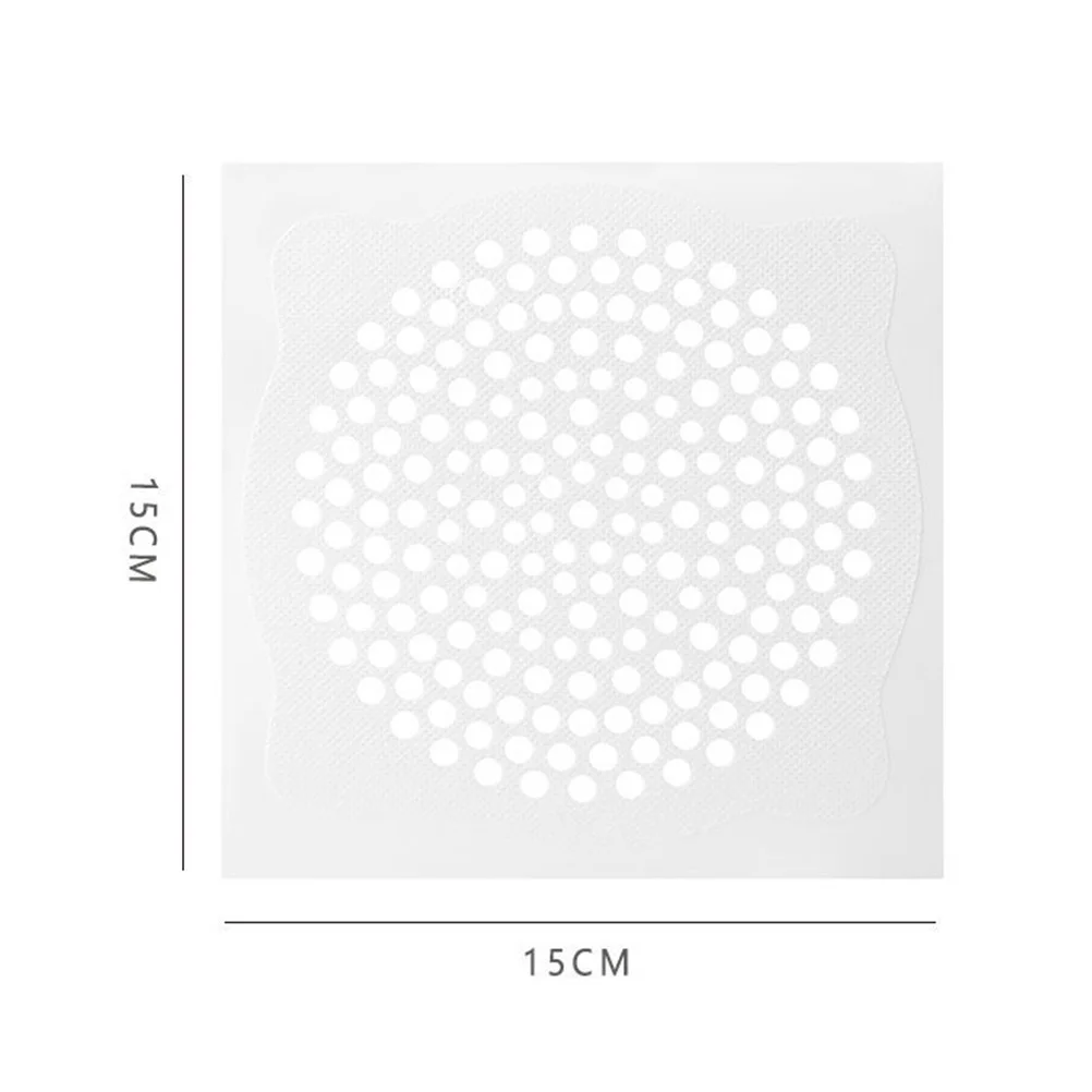 

30Pcs Floor Drain Filtering Stickers Strong Surface Absorption Hair Filter Anti-Blocking Disposable Sink Sewer Guard