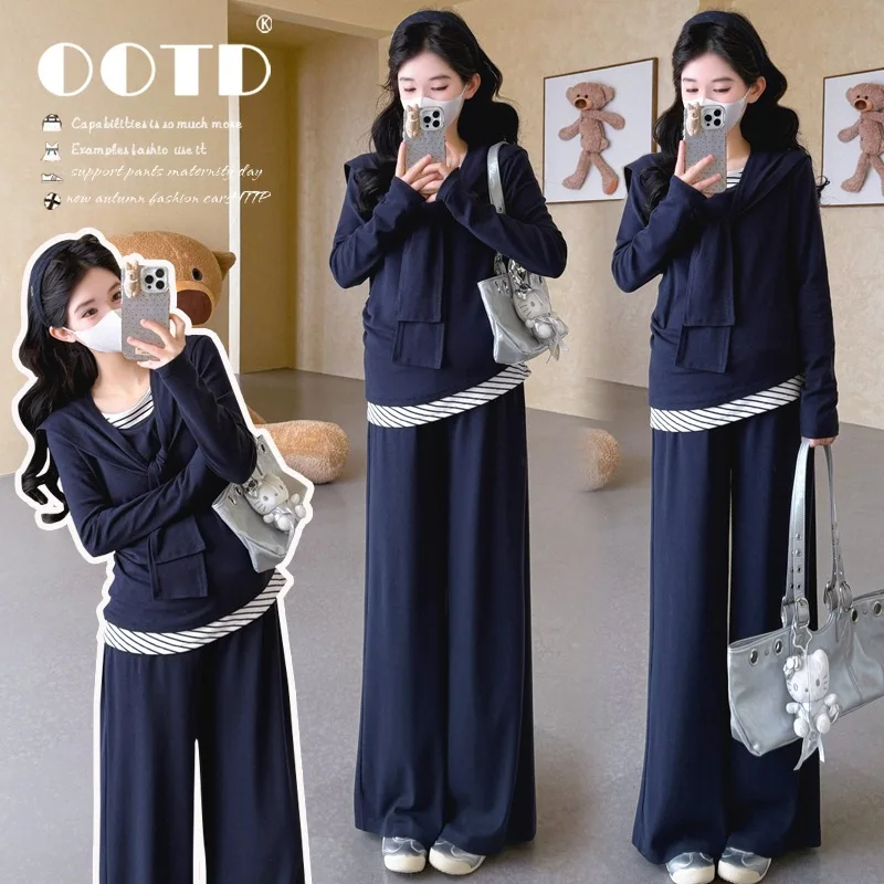 conjunto-de-ropa-de-maternidad-para-otono-nuevo-estilo-relajado-top-de-dos-piezas-con-efecto-de-doble-capa-y-pantalones-de-pierna-ancha-conjunto-de-dos-piezas-de-algodon