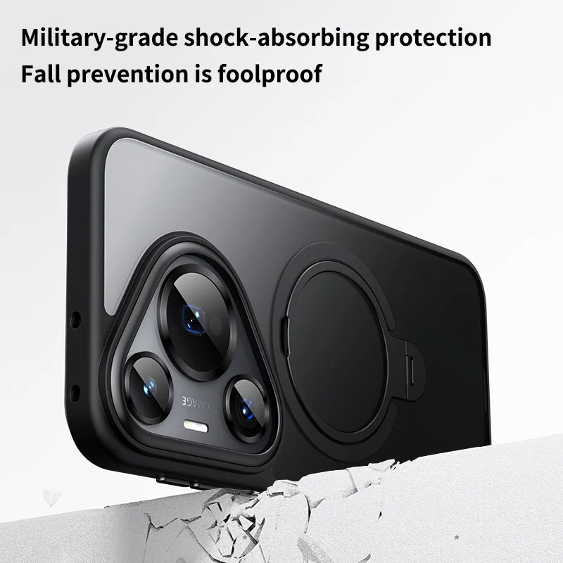 حافظة هاتف شفافة لهاتف هواوي بورا 70 الترا ميت 70 برو 60 حافظة واقية مغناطيسية دوارة قوس MagSafe غطاء مقاوم للصدمات