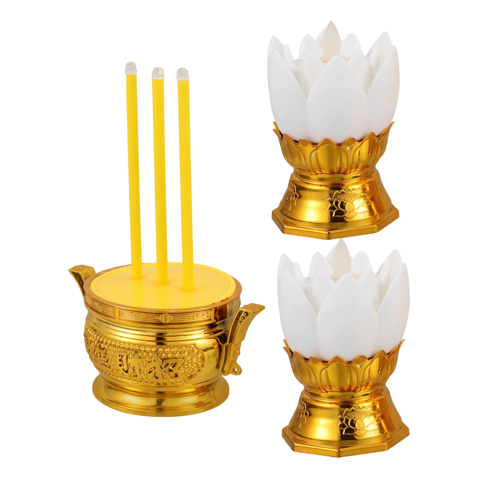 

1Set LED Light Incense Stick Lotus Flower Lamp Professional Practical Reliable for Festive Atmosphere Lotus Flower Lamp