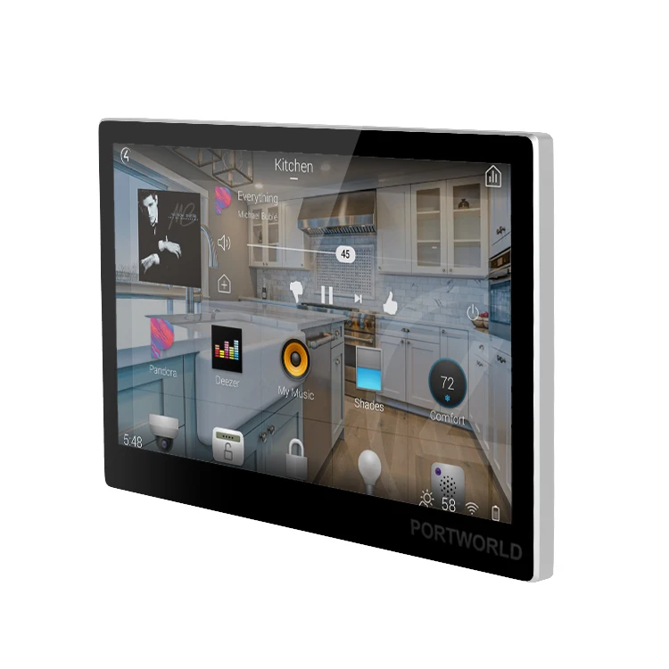 202610.1 Inch  WiFi Powered Smart Home Touch Control Panel Android Display for Home Automation Hotels RVs Garages Cars