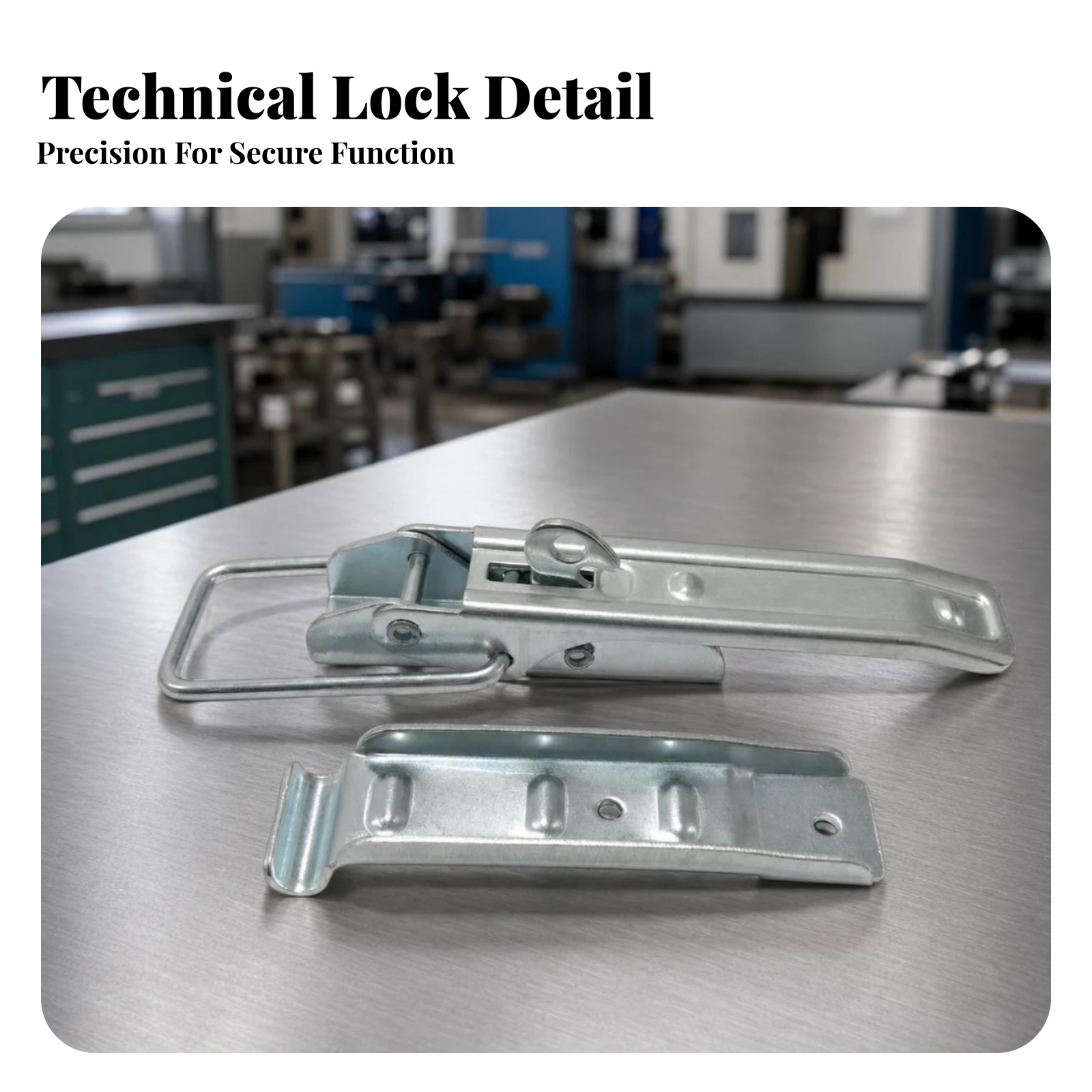 Spring Latch Buckle Galvanized Toggle Latch Hardware Easy to Install Reliable for Storage Cases, Wooden Boxes