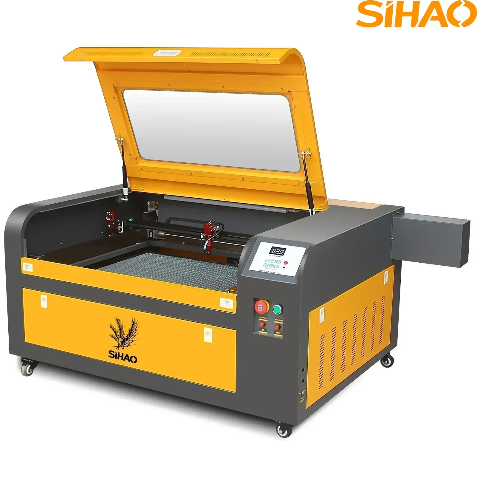 SIHAO 80W/100W CO2 лазерный гравер для резки |   область гравировки 500x700 мм с управлением RUIDA |   для дерева, акриловой кожи