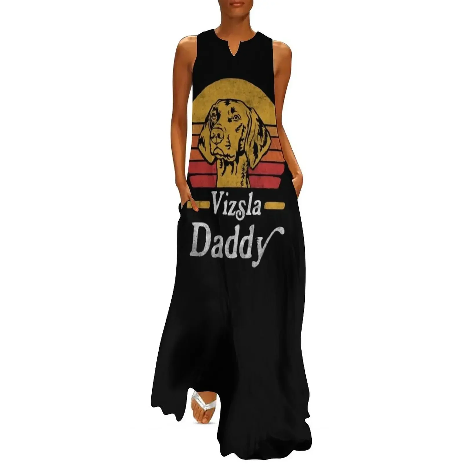 

Retro Vintage Vizsla Daddy Long Dress women's clothing summer 2025 novelties Long dress woman beach outfits for women Dress