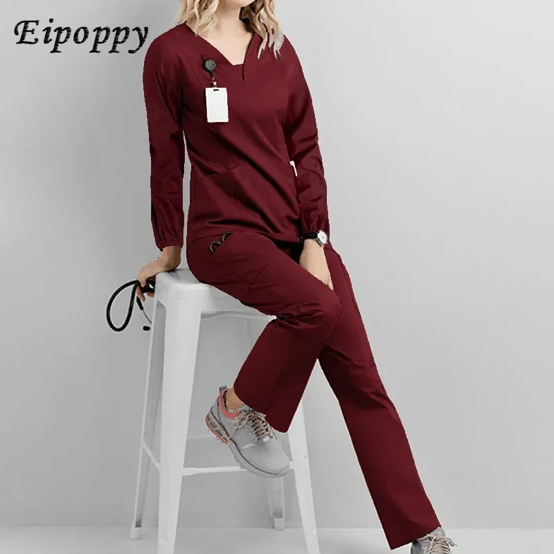 Surgical Gown Suit Doctor Nurses' Uniform Beauty Salon Stomatological Hospital Overalls Hand Washing Suit