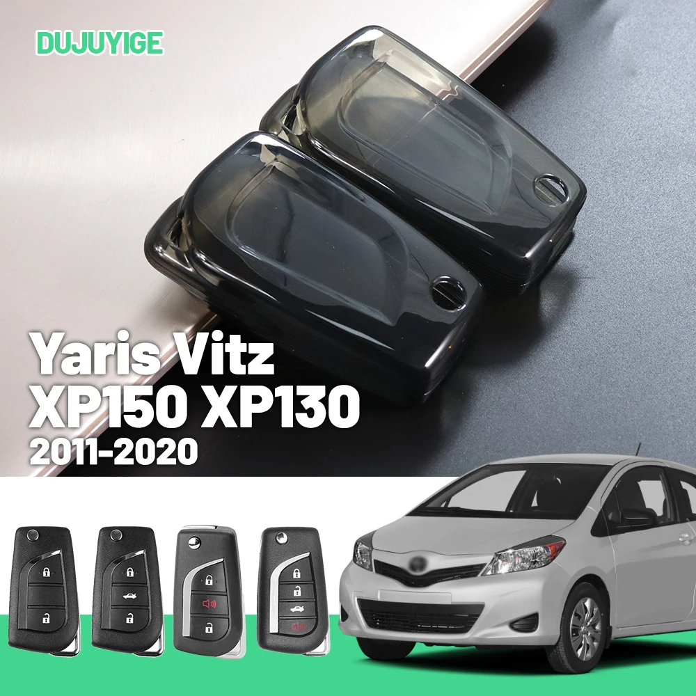 

Clear TPU Car Key Case For Toyota Yaris Vitz XP150 XP130 2011-2020 Key Fob Cover Protector Shell Auto Accessories 2012 2013 2014