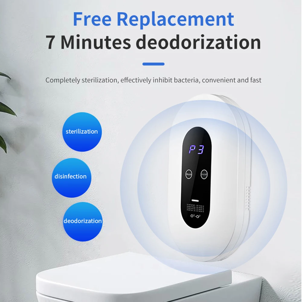 Air Purifier Negative Ion Ozone Generator Sterilize Smart Formaldehyde Deaerator Kitchen Toilet Deodorant Pet Room Deodorizer