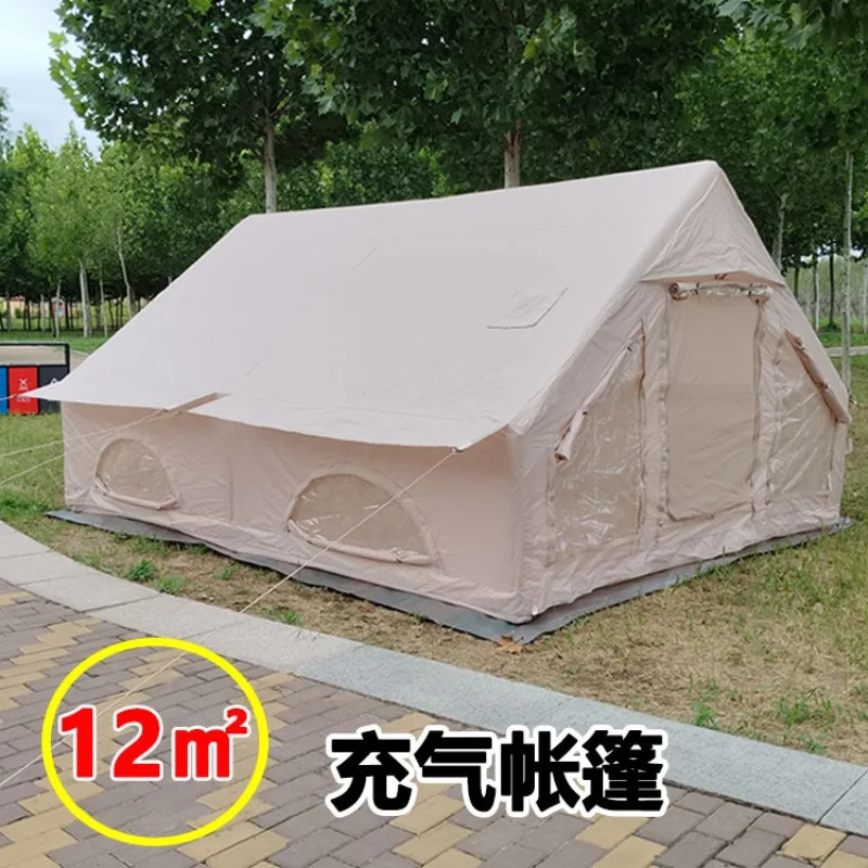 Telhado de acampamento para acampamento ao ar livre para viagem, barraca inflável totalmente automática