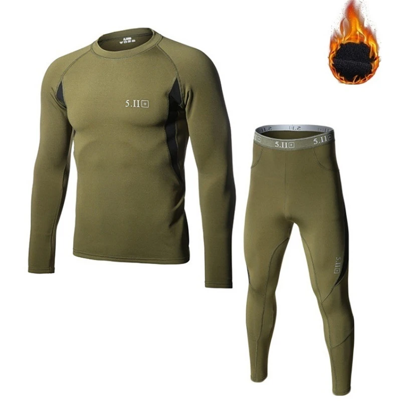 Thermal Underwear Men Winter Inner Wear Clothes Thermo Pajamas Tight Elastic Fitness Base Layer