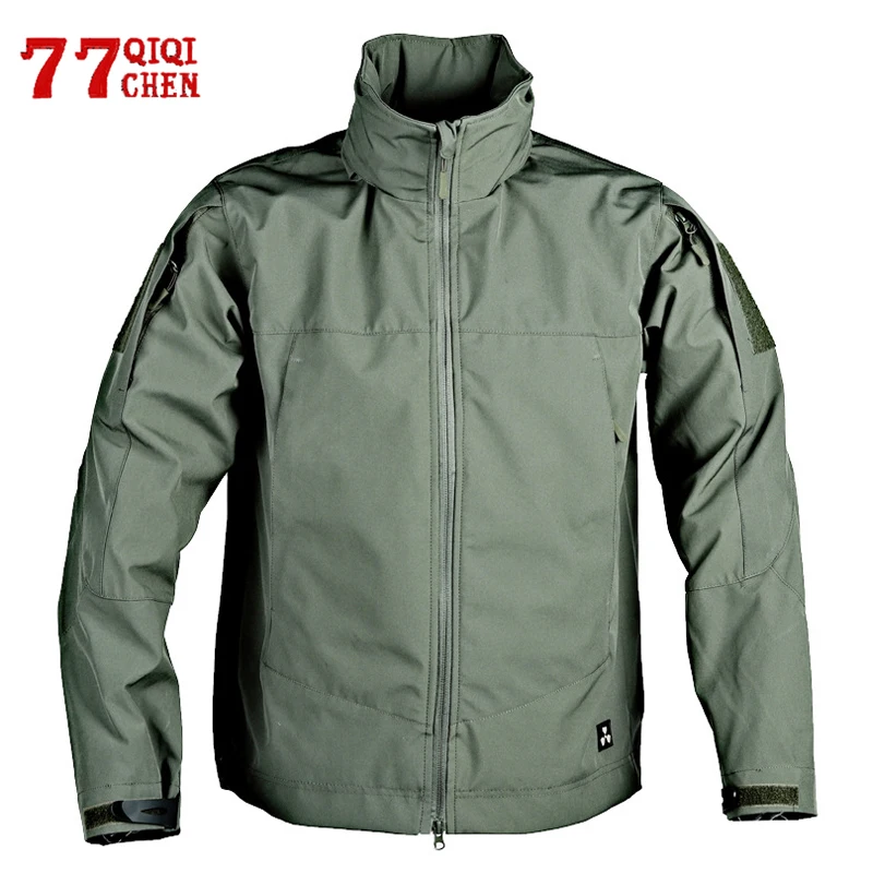 

Men Military Tactical Jacket Autumn Soft Shell Waterproof Windproof Jackets Outdoors Wear Resistant Hiking Mountaineering Coat