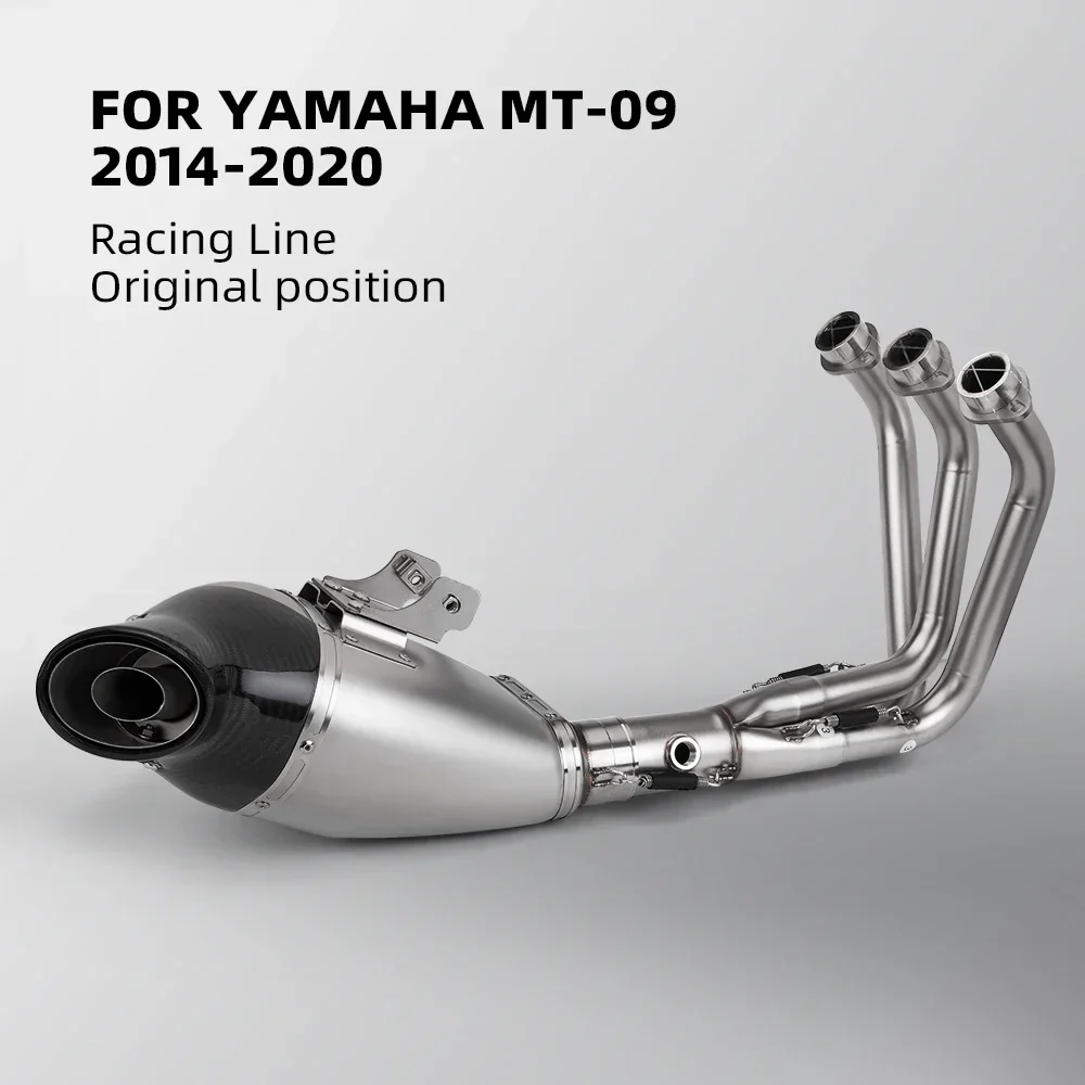 For YAMAHA MT09 FZ09 XSR900 System Escape Slip On 51MM Front Tube Link Pipe Connect Original full Motorcycle Exhaust System