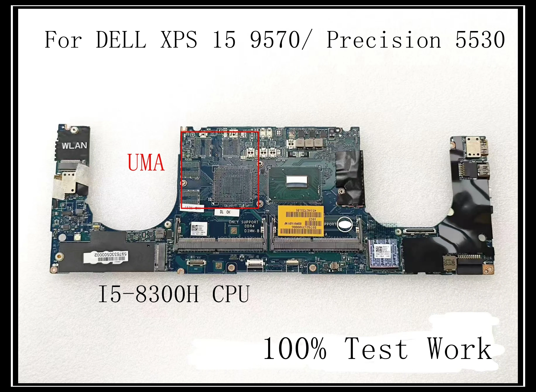 LA-G341P For Dell XPS 15 9570/Precision 5530 laptop motherboard with I5 I7 I9 E2-2176M CPU GTX1050/1050Ti P1000/P2000 V4G GPU