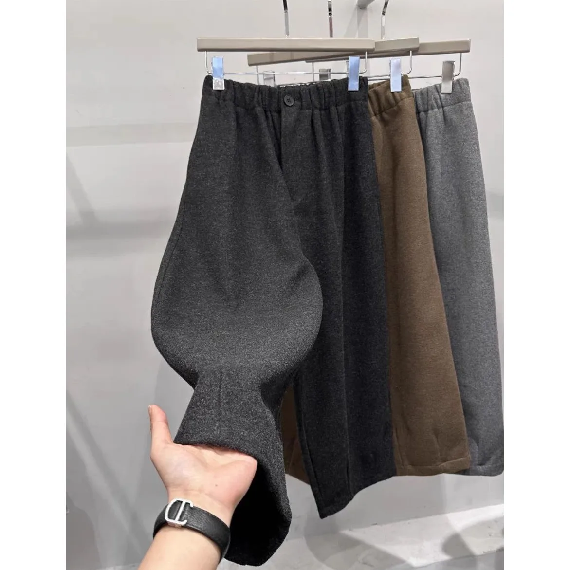 

Мужские широкие спортивные брюки свободного кроя для осени и зимы, большие размеры, 300 Pou, в европейском и корейском стиле, повседневные, для отдыха