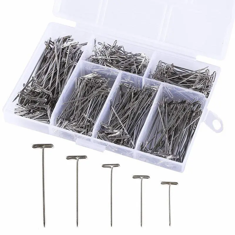 50/100pcs T Pins Needle Sewing Pins Quilting Pins Blocking Knitting Pins For Knitting Crocheting Needlework For Holding Wigs