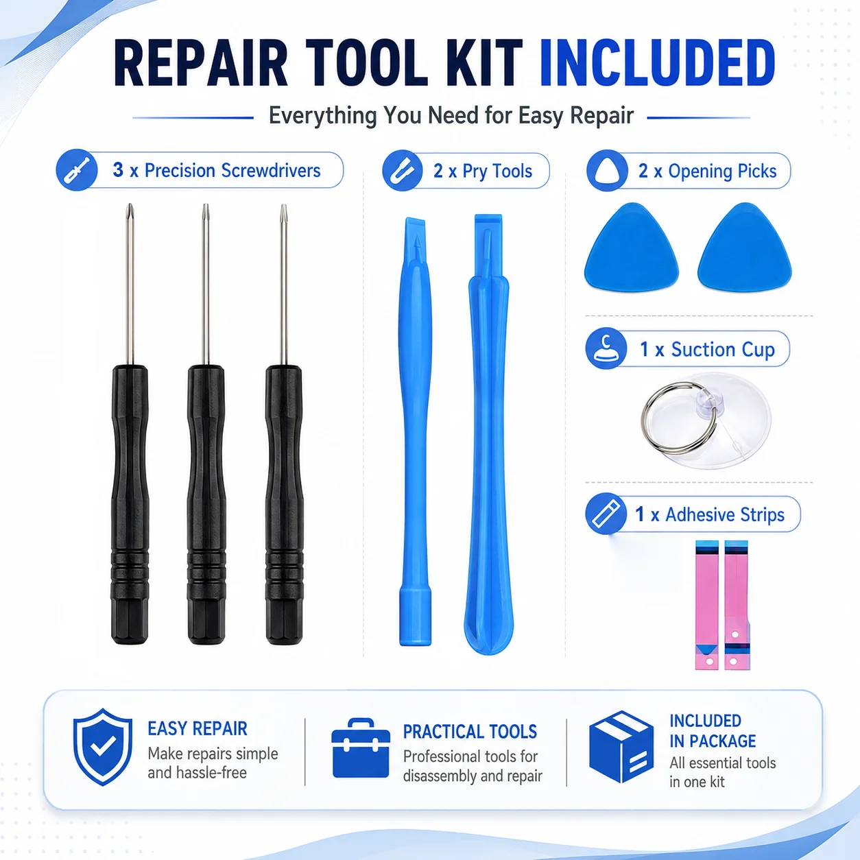 For Samsung Galaxy S5 S6 S7 Edge S8 S20 FE S22 S23 Plus Ultra Replacement Battery Long Lasting Li-ion Battery + Repair Tools Set