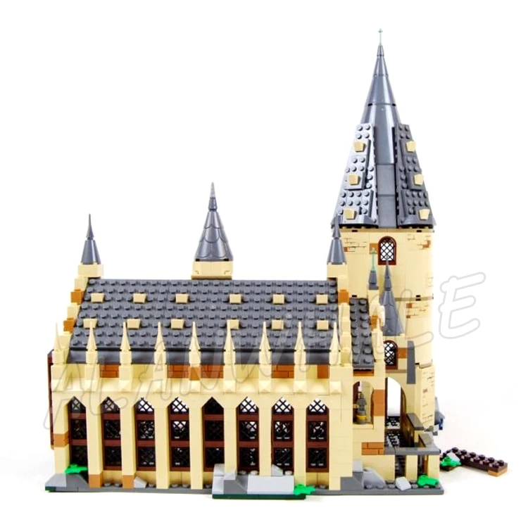 938pcs Magical World of Wizards School Great Hall 4-level Tower Caslte Boat 11007 Building Blocks Toy Compatible With Model