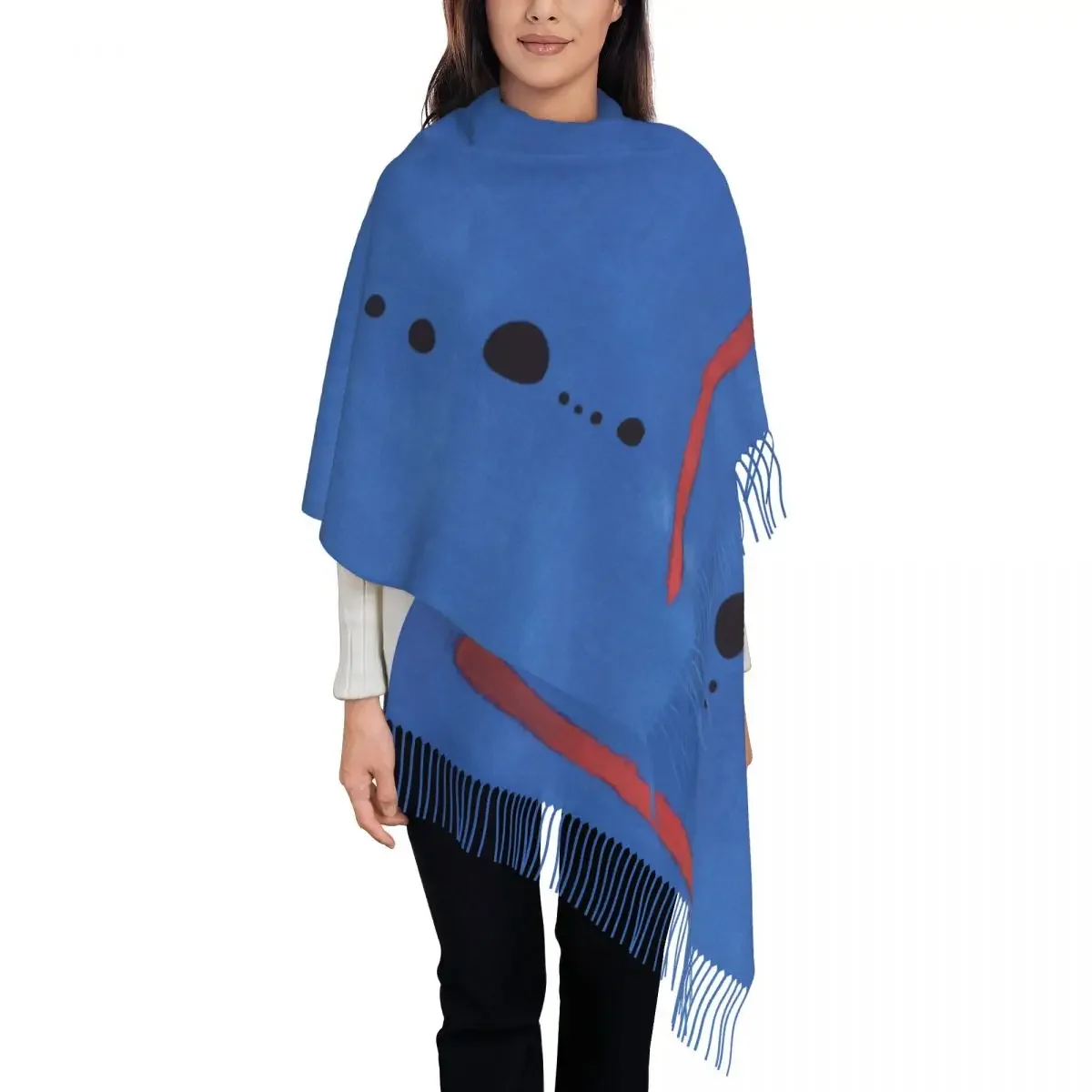 Personalized Print Abstract Art Scarf Women Men Winter Fall Warm Scarves Joan Miro Shawl Wrap