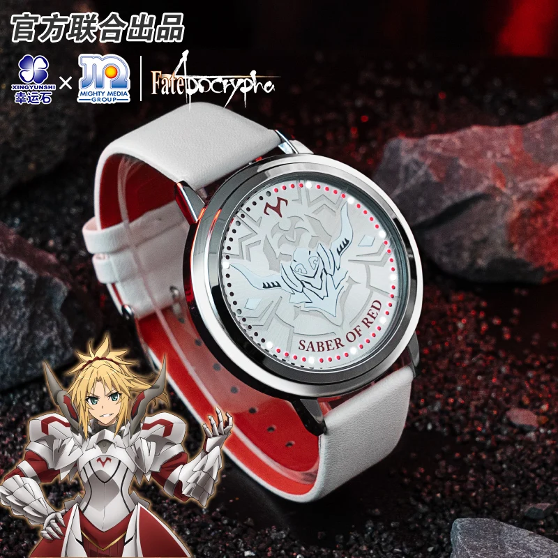 

Fate Apocrypha Anime LED Watch FA FGO Mordred Fate Grand Order Red Saber Manga Role Action Figure Gift