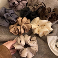 Vintage French Style Solid Large Intestine Twisted Hair Band For Women Girls Sweet Scrunchie Hair Tie Fashion Hair Accessories