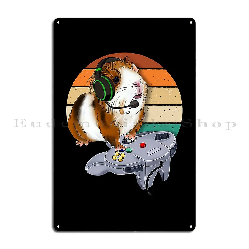 Guinea Pig Video Game Wildlife Animal Metal Sign Cave Character Party Bar Cinema Tin Sign Poster