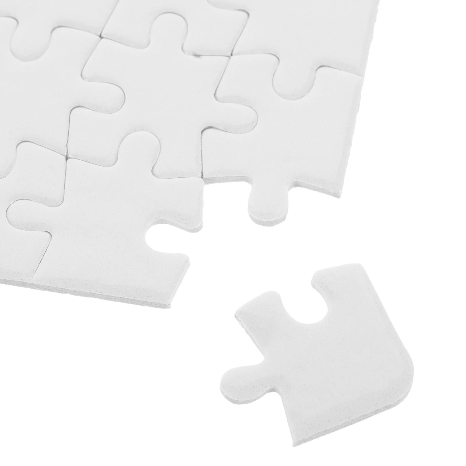 4 Sheets White Jigsaw Puzzle Board Blank Pieces for DIY Sublimation Heat Transfer Creative Drawing Puzzle Jigsaw Toy
