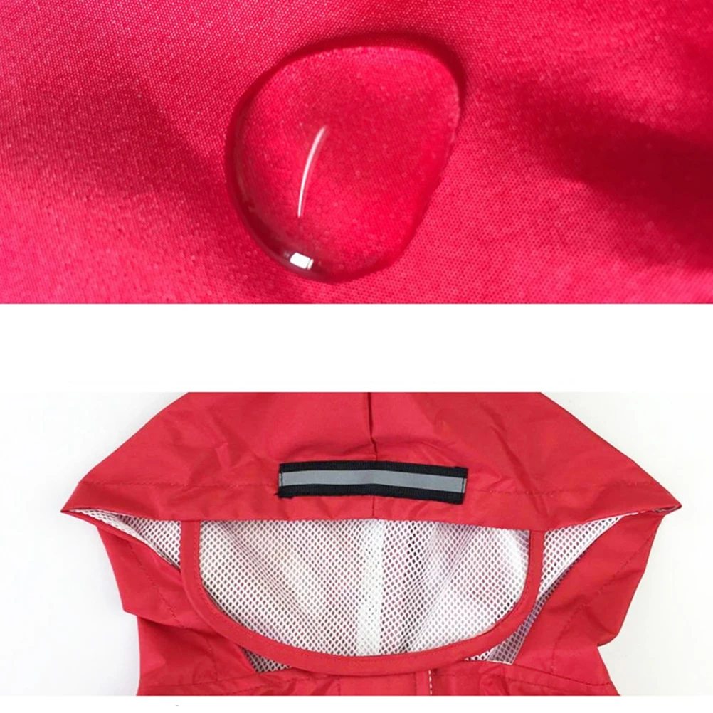 

Waterproof Medium Large Pet Dog Raincoat Red 5xl Reflective Outdoor Dog Rain Slicker Comfortable Stylish Pet Rain Slicker