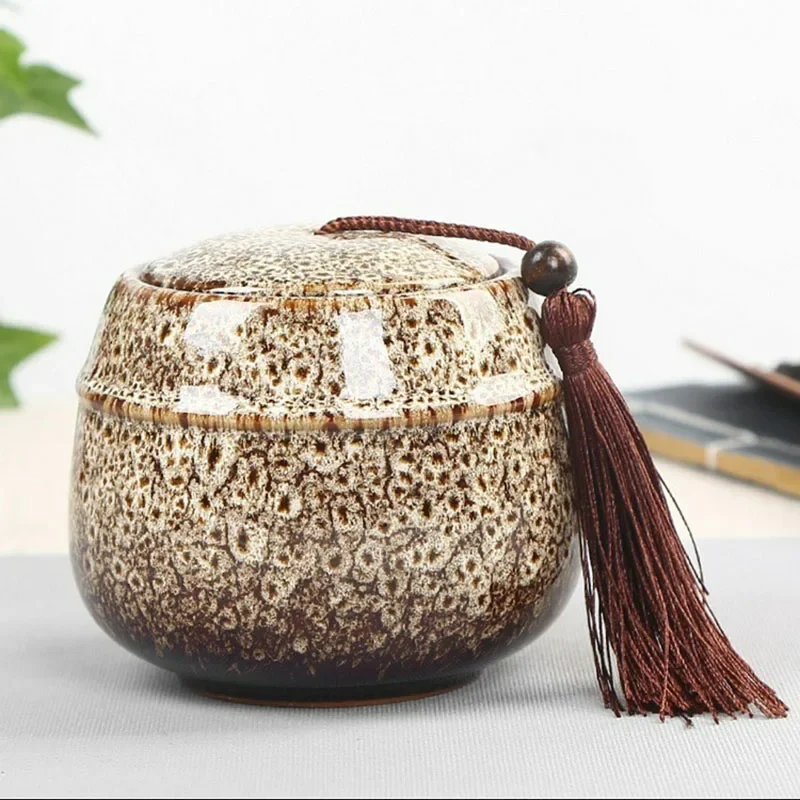 Customizable Moisture-Proof Hermetic Pot Mini Blue and White Porce Tea Storage Ceramic Jar with Lid Coffee Tea Can