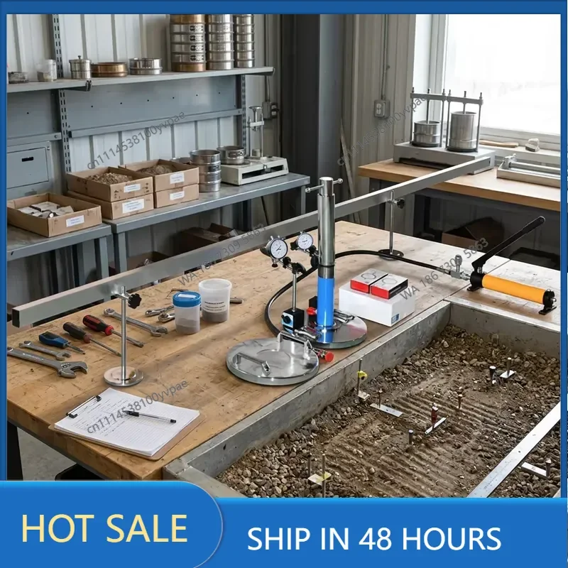 Soil foundation settlement test device (for foundation settlement research under applied load)