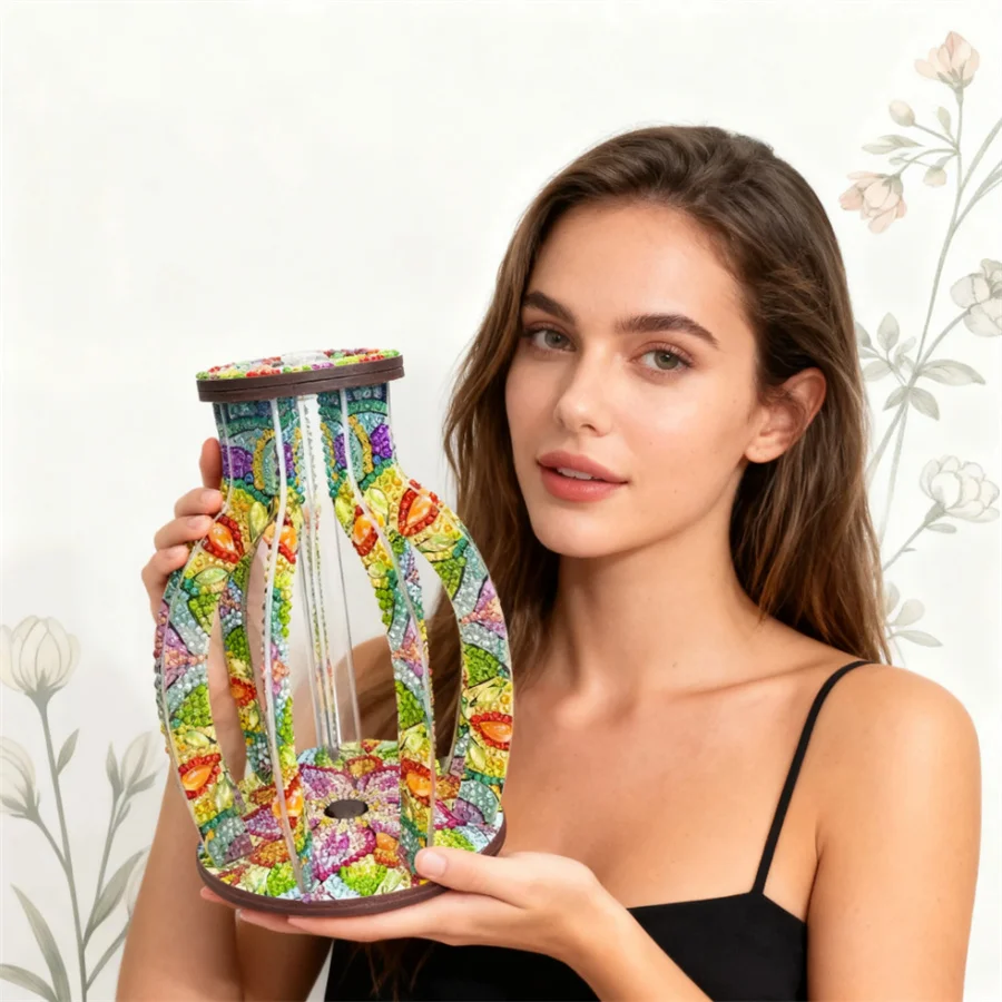 

2026 New Arrivals Diamond Painting Flower Vase Diamond Mosaic Rhinestones Picture Home Table Decor Art Cross Stitch Kit for Adul