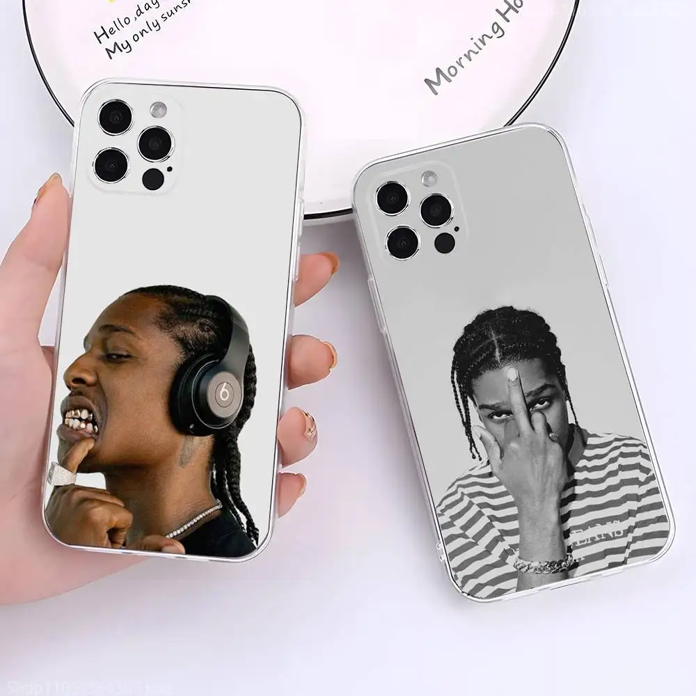 

A-ASAP Rocky Rapper Phone Case For iPhone 17,16,15,14,13,12,11 Pro,Max,Plus,X,XS,XR,SE4,E Mini Transparent Soft Cover