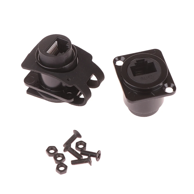 D Type Waterproof DZ-RJ45TCAT6 Socket Panel Mount Extension Ethernet Cable Network Connector CAT6 Shielded Internet Adapter