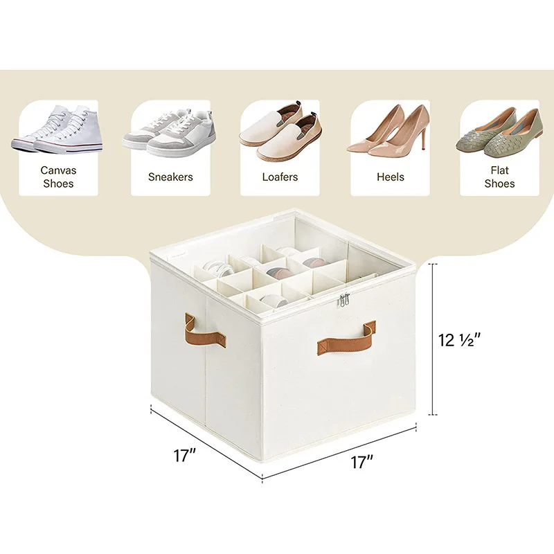 Shoe box transparent PVC foldable shoe box storage box shoe box storage shoe dustproof shoe cabinet shoe storage