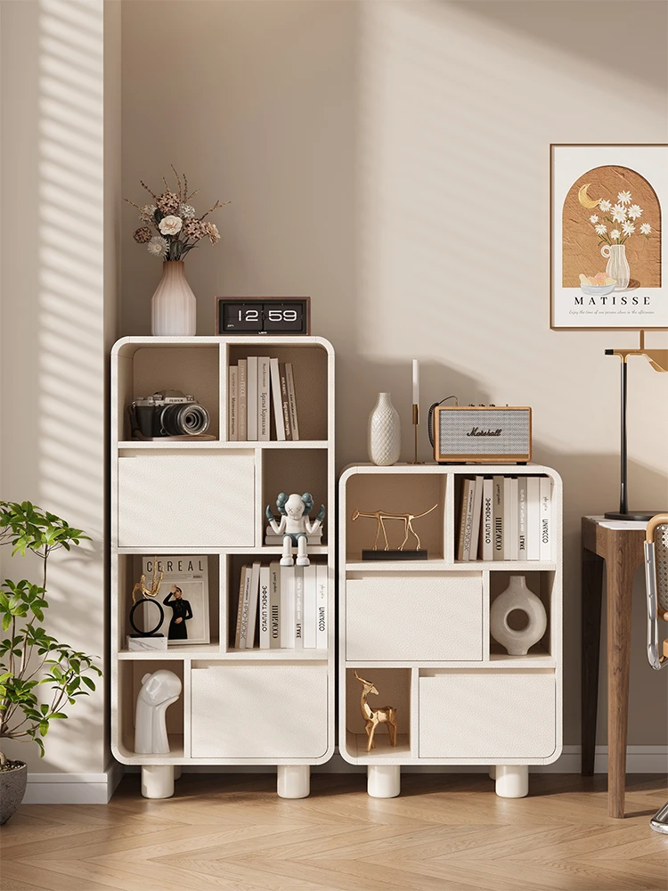 

Customized living room bookcase, white sofa, locker, French cream style home combination bookshelf, display cabinet, vertical ca
