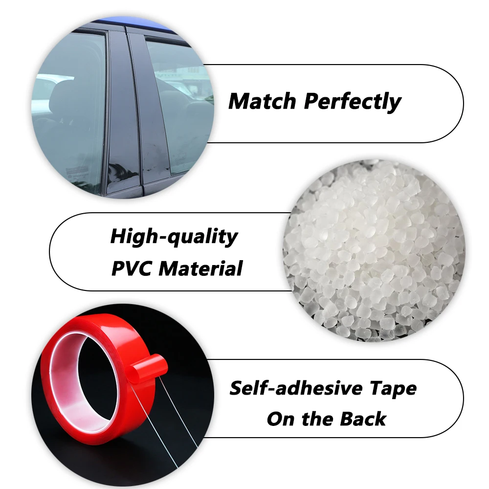 Auto Porta Finestra Pilastro Post Copertura Trim per Dodge Charger 2011-2024 Pannello Pilastro Decalcomania Adesivi Per Auto Accessori Esterni PVC