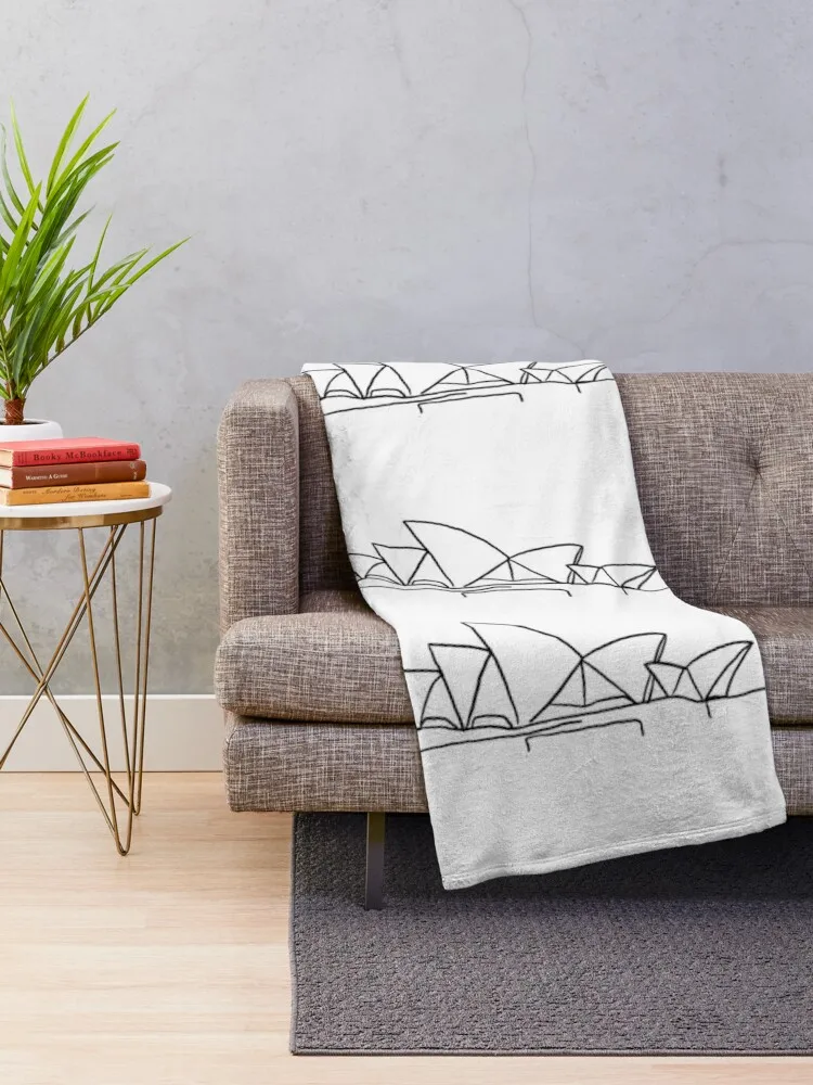 Sydney Opera House, illustration, digital art Throw Blanket Designers Vintage Comforter For Sofa Thin Blankets