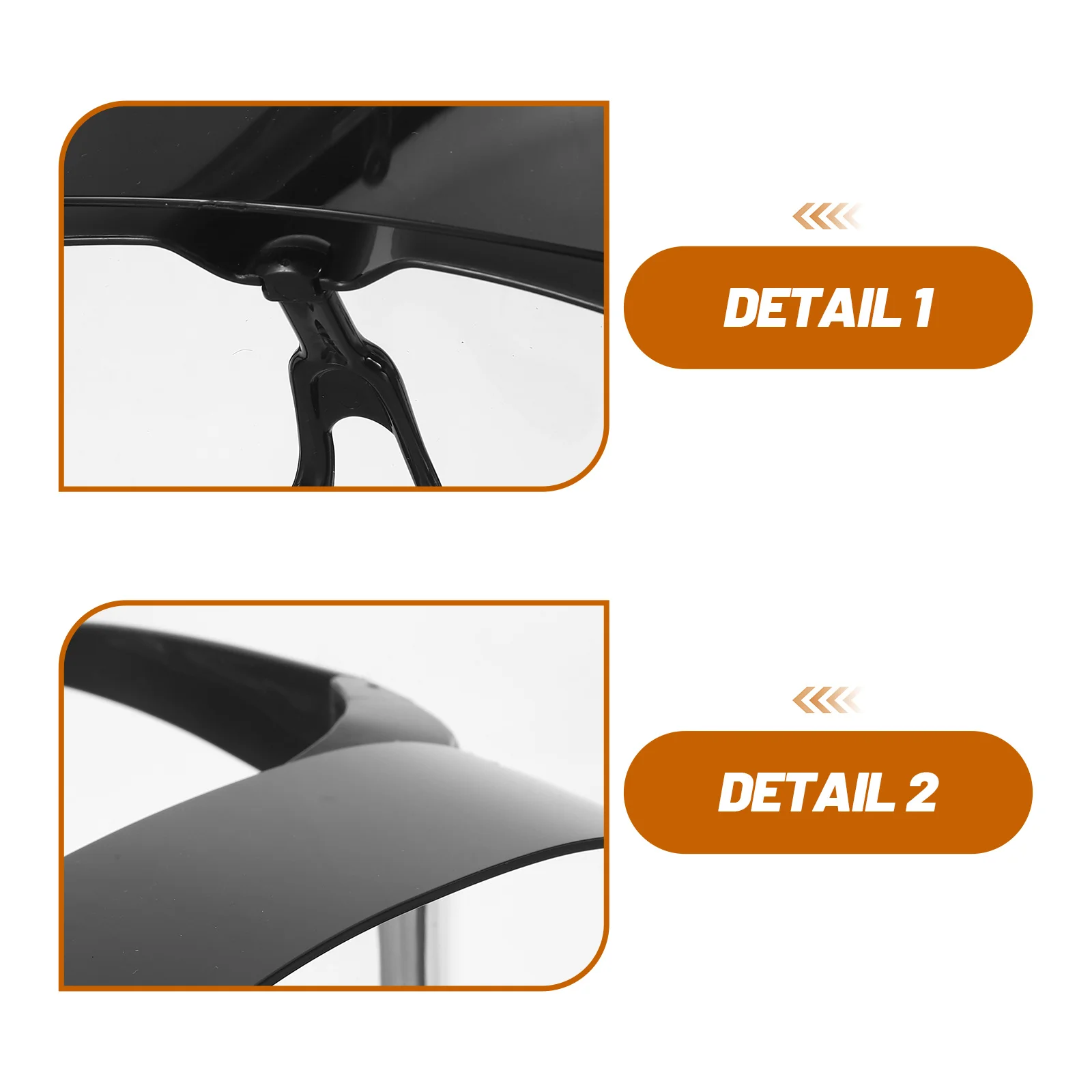 قناع وجه لحام خفيف الوزن، درع أمان كامل، تصميم خطاف الأذن، قناع طحن شفاف مضاد للرش للبناء #6