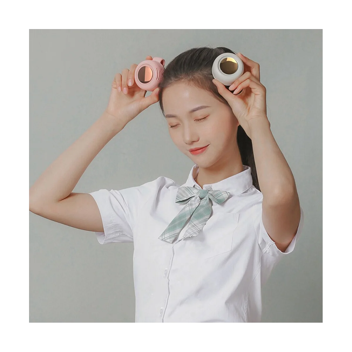 

2 шт. новый USB подвесной вентилятор для шеи для девочек портативный бесшумный мини-зажим безлистный подвесной электрический вентилятор на талии-HIM